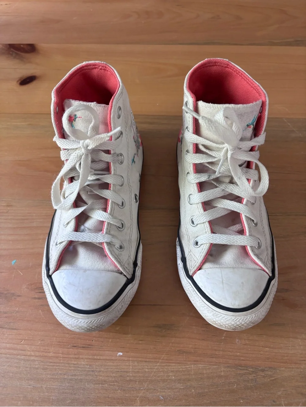 Converse Chuck Taylor High-Top Sneakers with Succulent Embroidery Kids Size 2